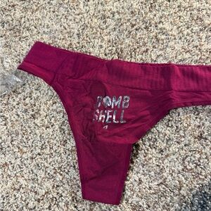 Victoria's Secret burgundy thong size M